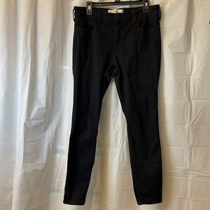 Hollister Womens sz 14R Jeans Black Denim Dark Wash Curvy High Rise Super Skinny